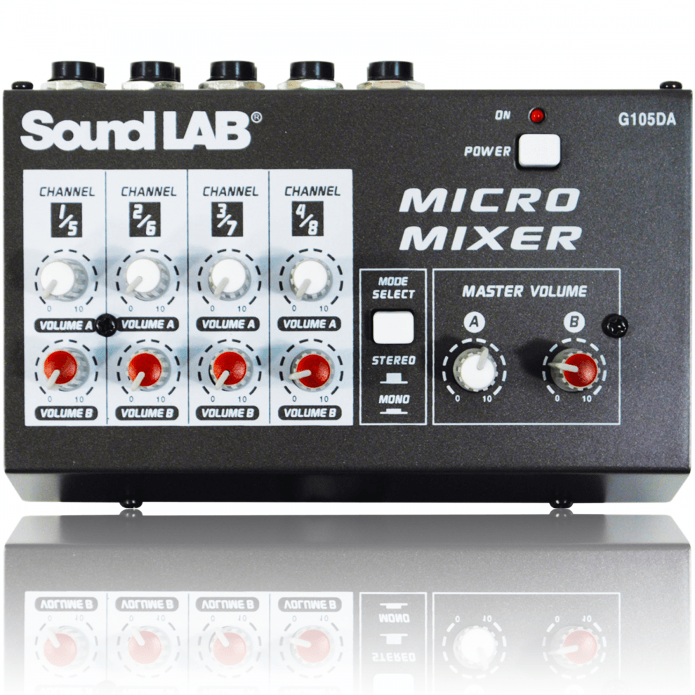 4 Channel Stereo or Mono Microphone Mixer
