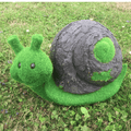 Lifestyle Flocked and Wood Snail Garden Ornament