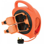 2-Gang 20m Weatherproof Garden Extension Reel