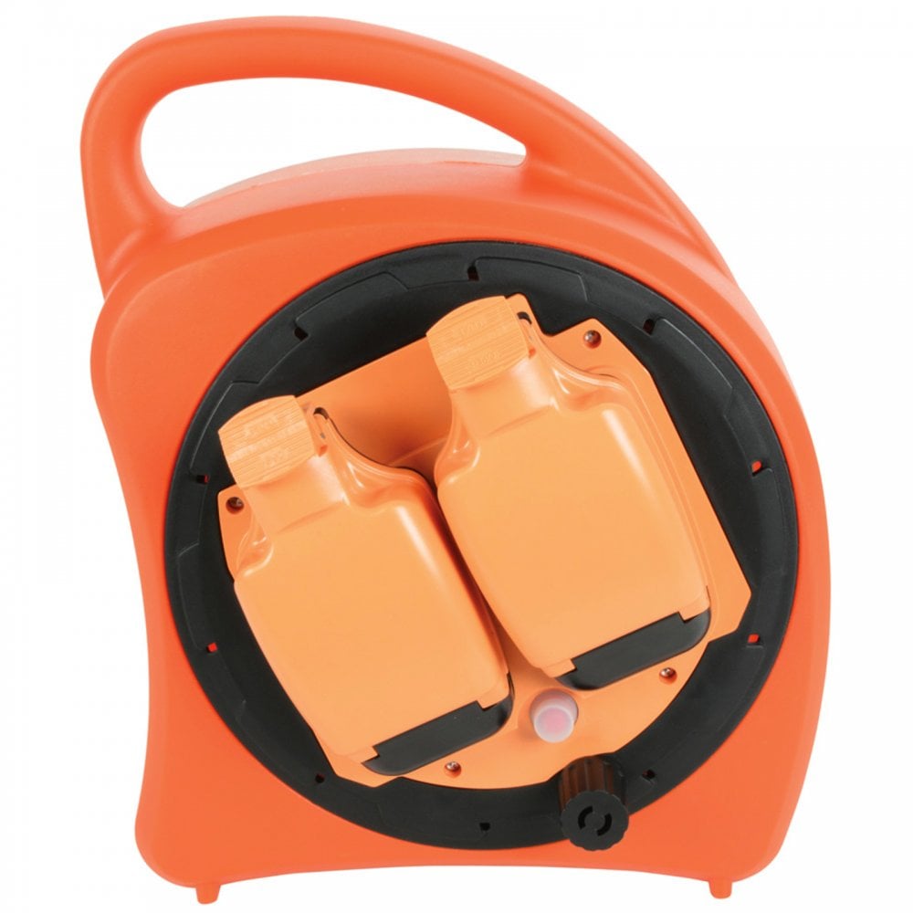 2-Gang 20m Weatherproof Garden Extension Reel
