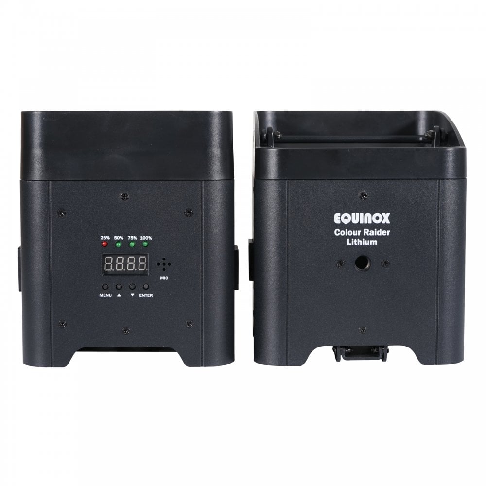 Colour Raider Lithium Battery Venue Uplighter Pack of 4 & Bag