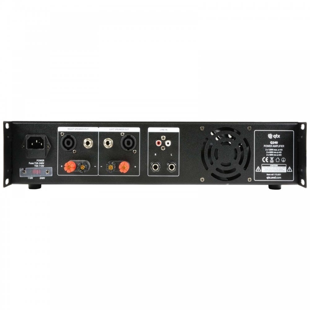 Professional 240W Stereo PA DJ Power Amplifier