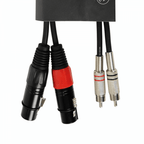 Twin Female XLR to Twin RCA Phono Plug Audio Lead 1.5, 3, 6M