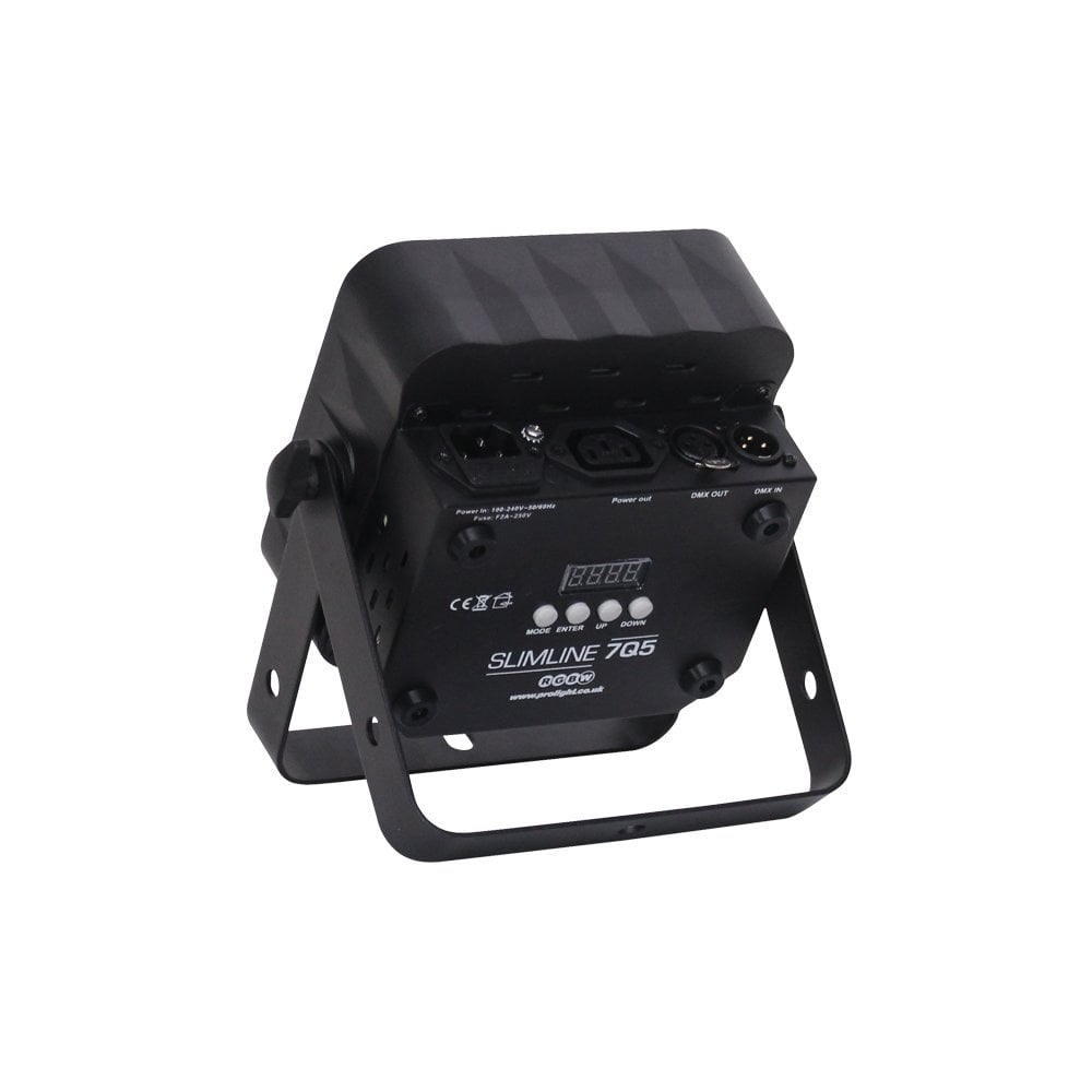 Slimline RGBW 7 x 5W Quad LED Colour Black Housing