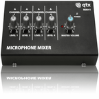 4 Channel Microphone Mixer Battery or PSU