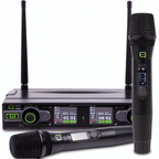 QWM1950 Twin Handheld Radio Mic System inc Carry Case
