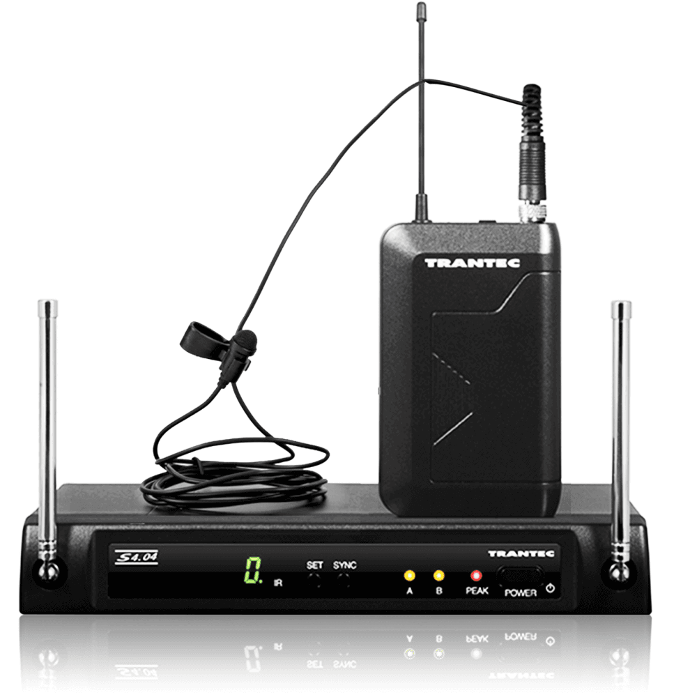 S4.04L UHF Lapel Tie Clip Wireless Radio Microphone System