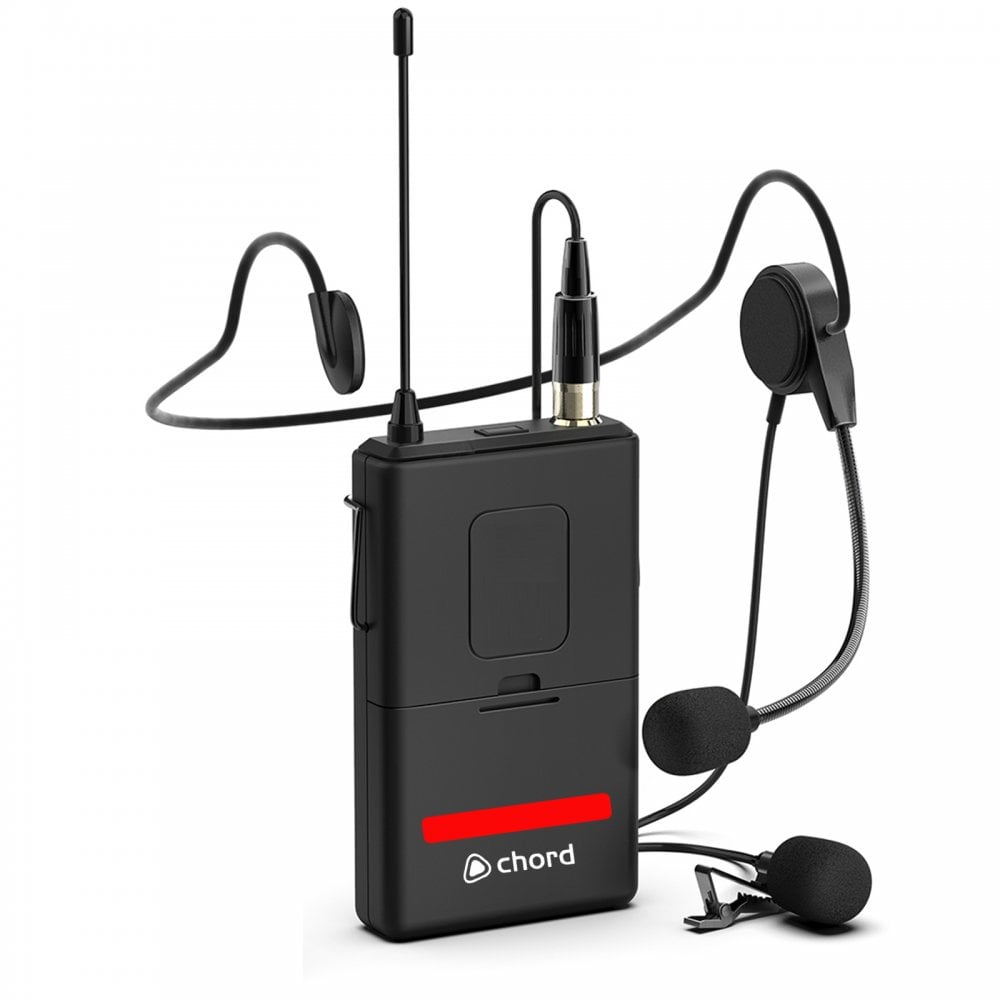 NU4 Quad Wireless Microphone System UHF Headset Lapel