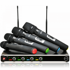 NU4 Quad Wireless Microphone System UHF Handheld