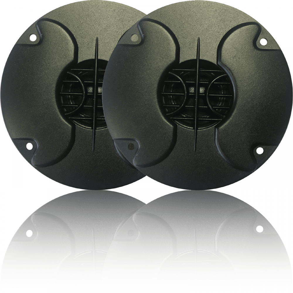 Pair of Circular 1"" Caged Silk Dome Tweeter 25w RMS 50w Peak