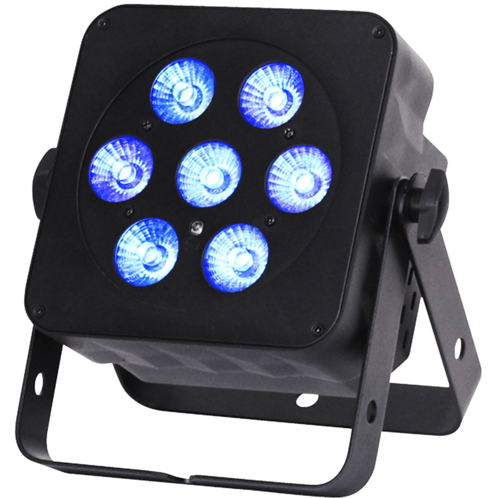 Slimline RGBW 7 x 5W Quad LED Colour Black Housing