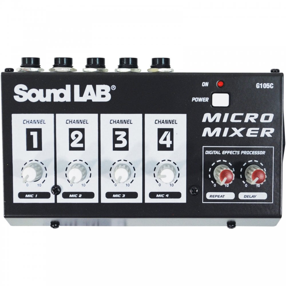 4 Channel Mono Mixer with Volume Control and Echo