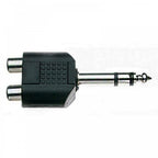 6.35mm Stereo Jack to 2 x RCA Phono Sockets Adaptor Splitter
