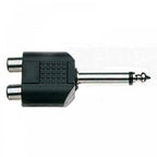 6.3mm Mono Jack to Twin Phono RCA Sockets Adaptor