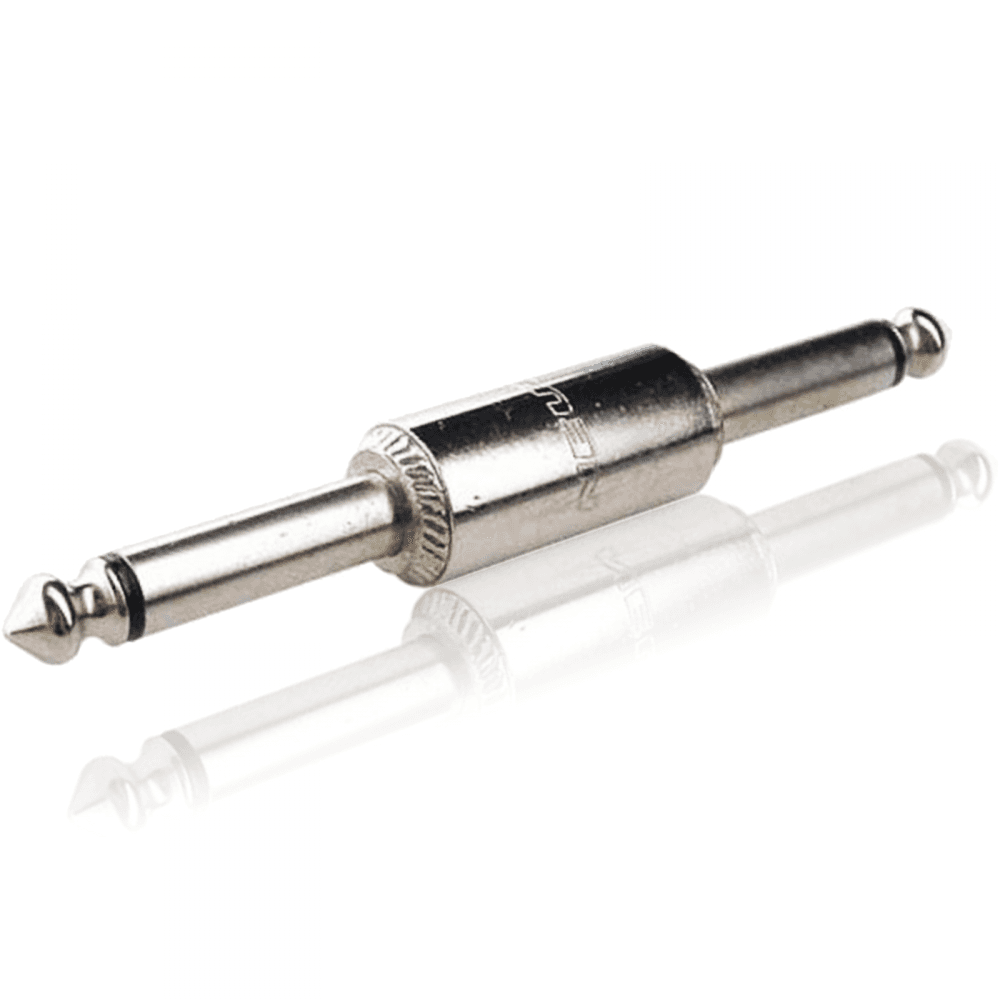 Twin Mono 6.35mm Jack Plug Coupler Adaptor