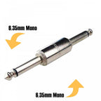 Twin Mono 6.35mm Jack Plug Coupler Adaptor