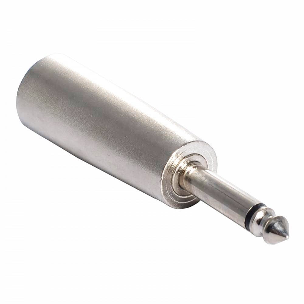 3 Pin XLR Male Plug to 6.35mm Mono Jack Plug Adaptor