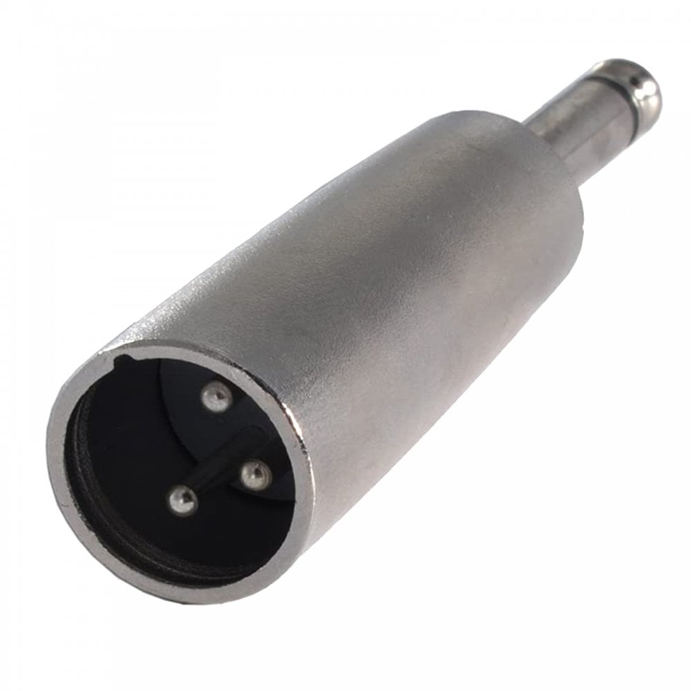 3 Pin XLR Male Plug to 6.35mm Mono Jack Plug Adaptor