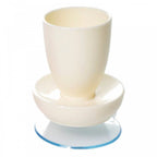 Pair of Egg Cups with Suction Base Eating Mobility Aid White