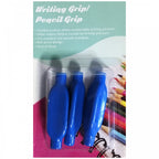 3 Blue Soft Roll Pen Pencil Writing Grips Proof Slide On Easy Grip Mobility Aid