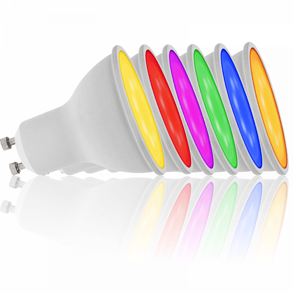 7W Dimmable LED GU10 Lamp Coloured Options
