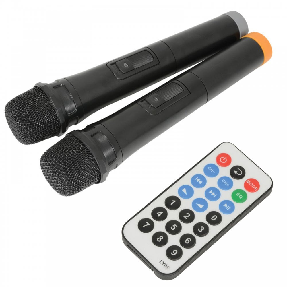 15" Busker PA with VHF Mics & Media Player