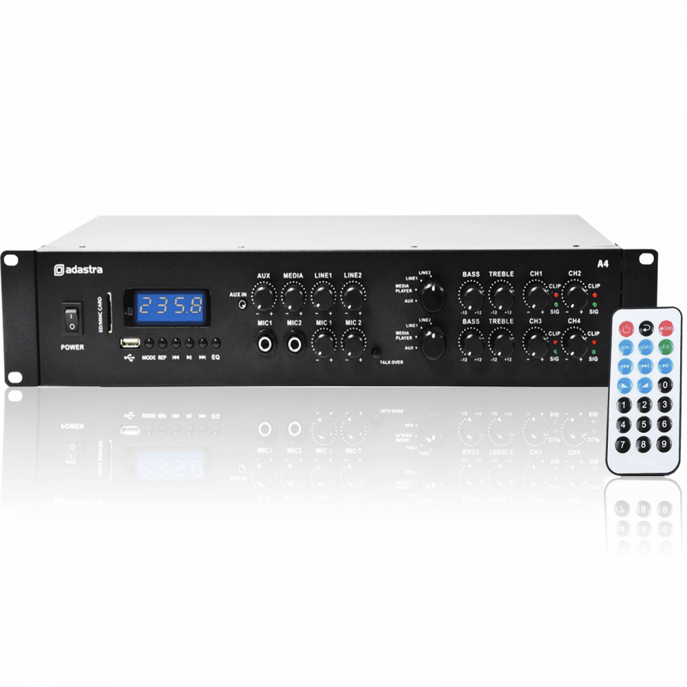 A4 Dual Stereo PA Amplifier 4 x 200W