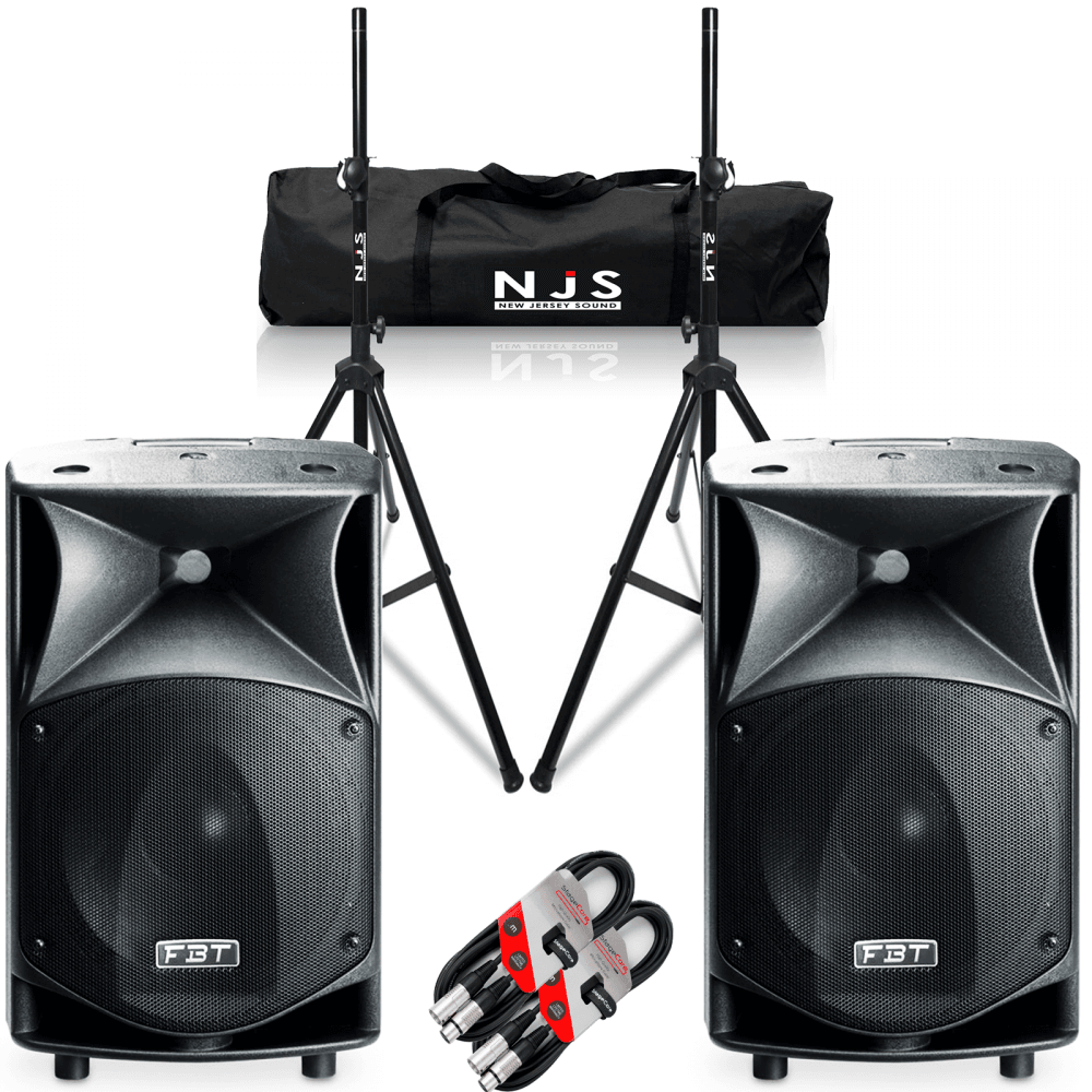2 x JMAXX 14 Active 900w Speaker inc Stands & Case