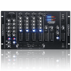 4 Channel USB 17 Input 19" Rack DJ Mixer 4 Mic Channels