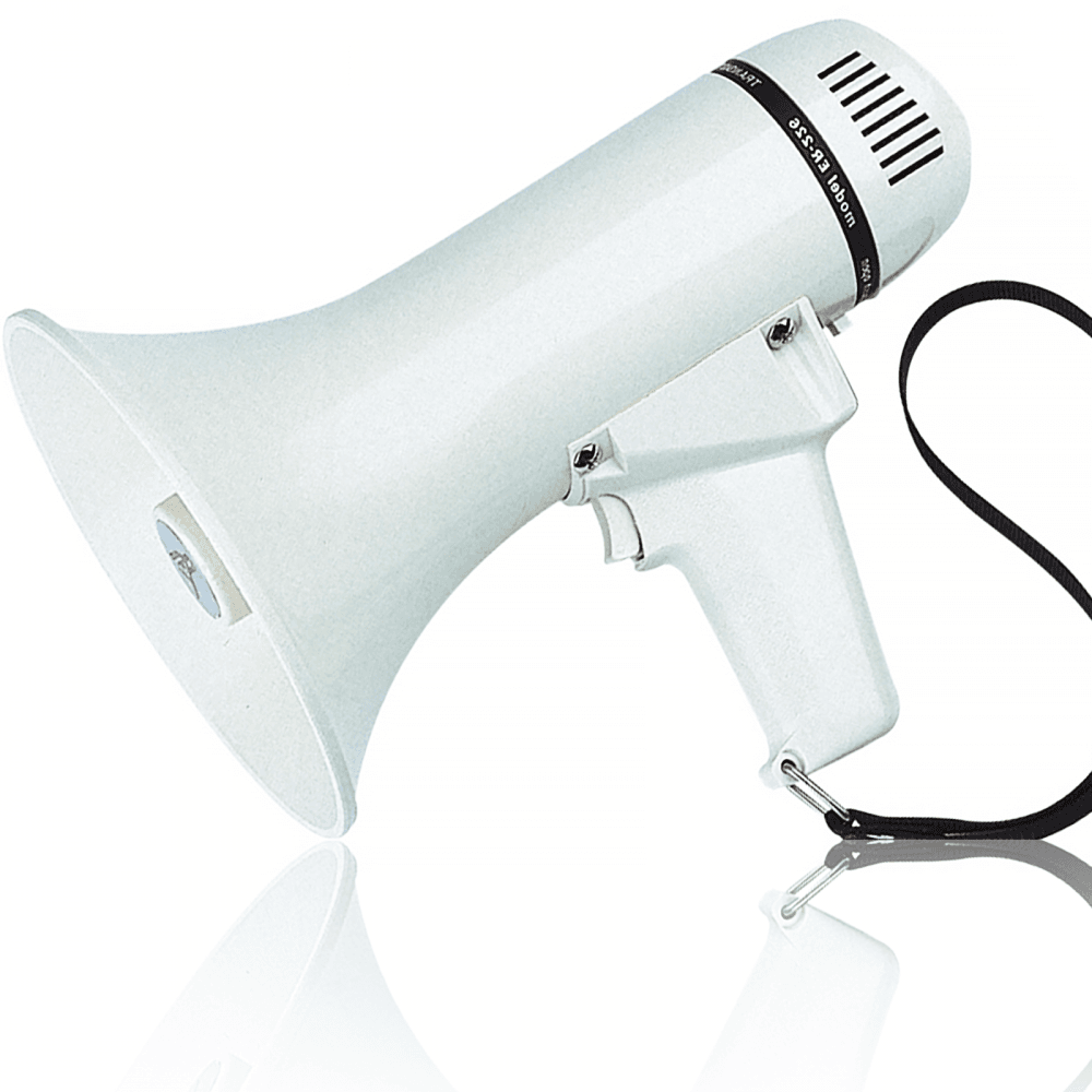 10W Loud Hailer Pistol Grip Megaphone with Volume Control