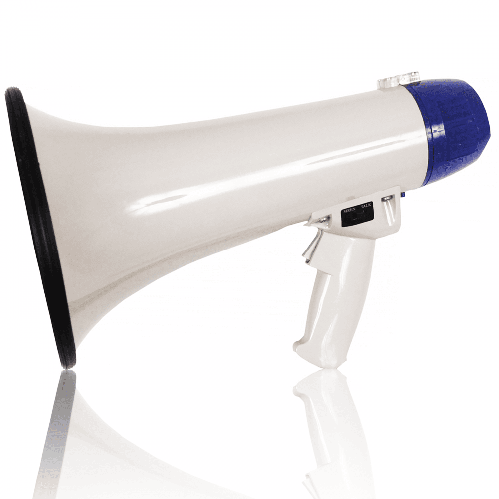 20W Loud Hailer Pistol Grip Megaphone with Siren