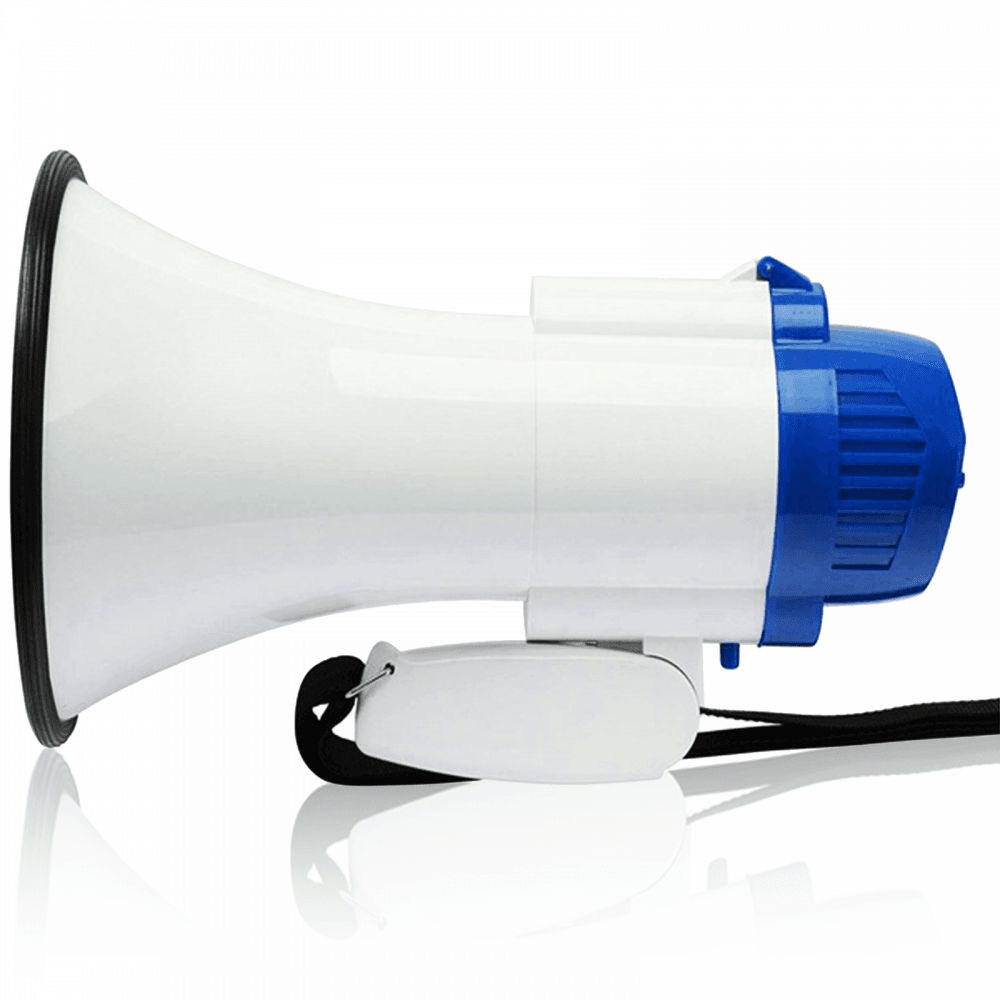 15W Loud Hailer Folding Pistol Grip Megaphone with Siren