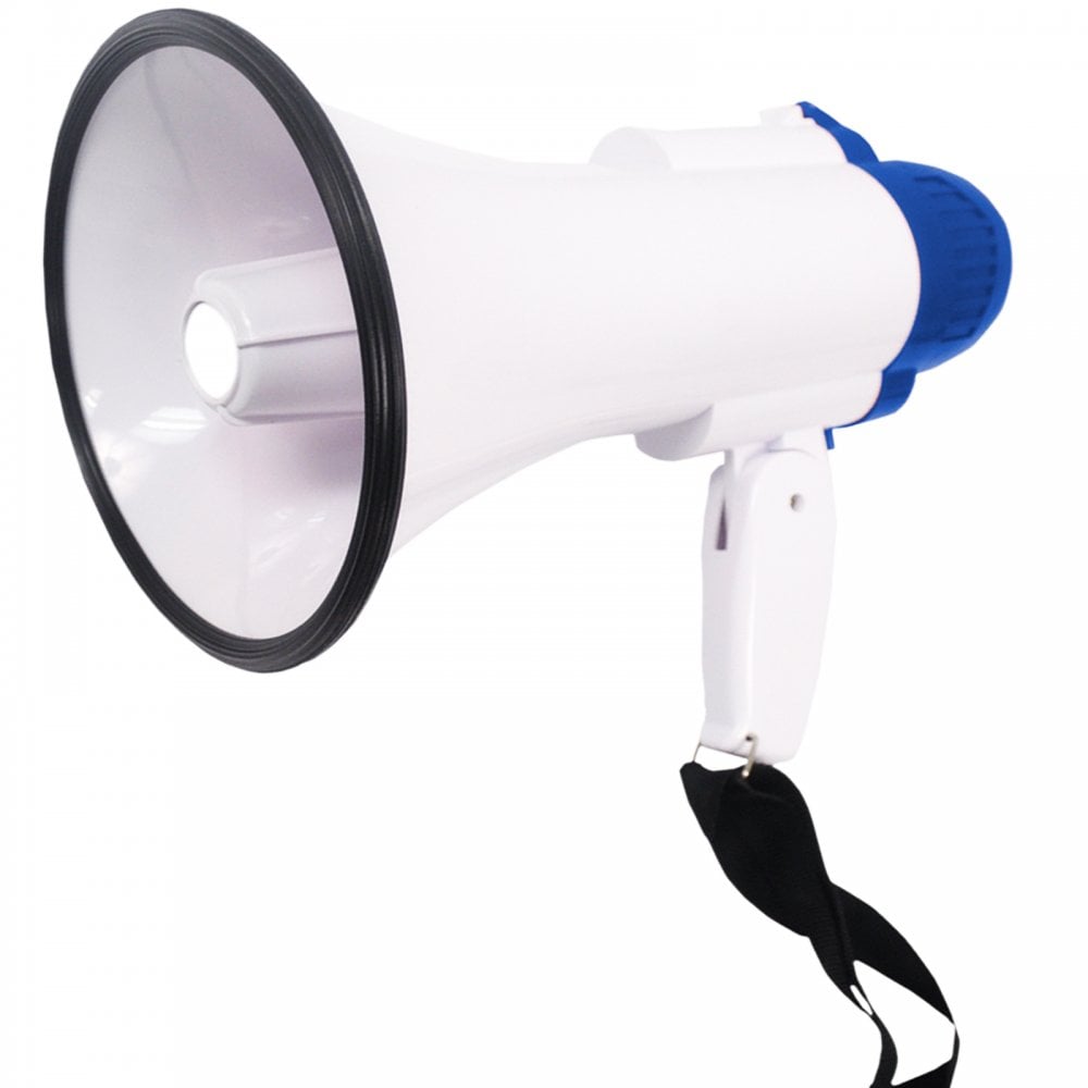 15W Loud Hailer Folding Pistol Grip Megaphone with Siren