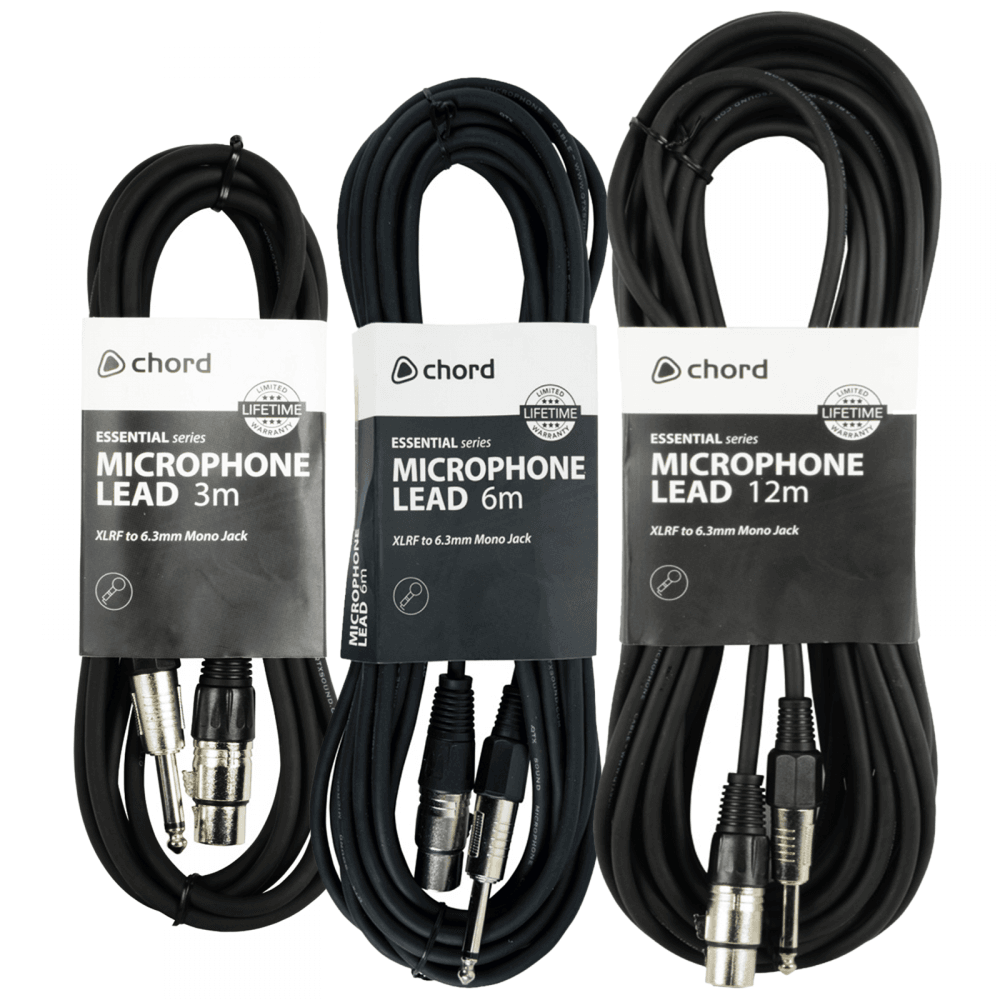 3m to 12m Audio Signal Microphone Leads