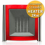 2kW Upright Red Square Ceramic Heater