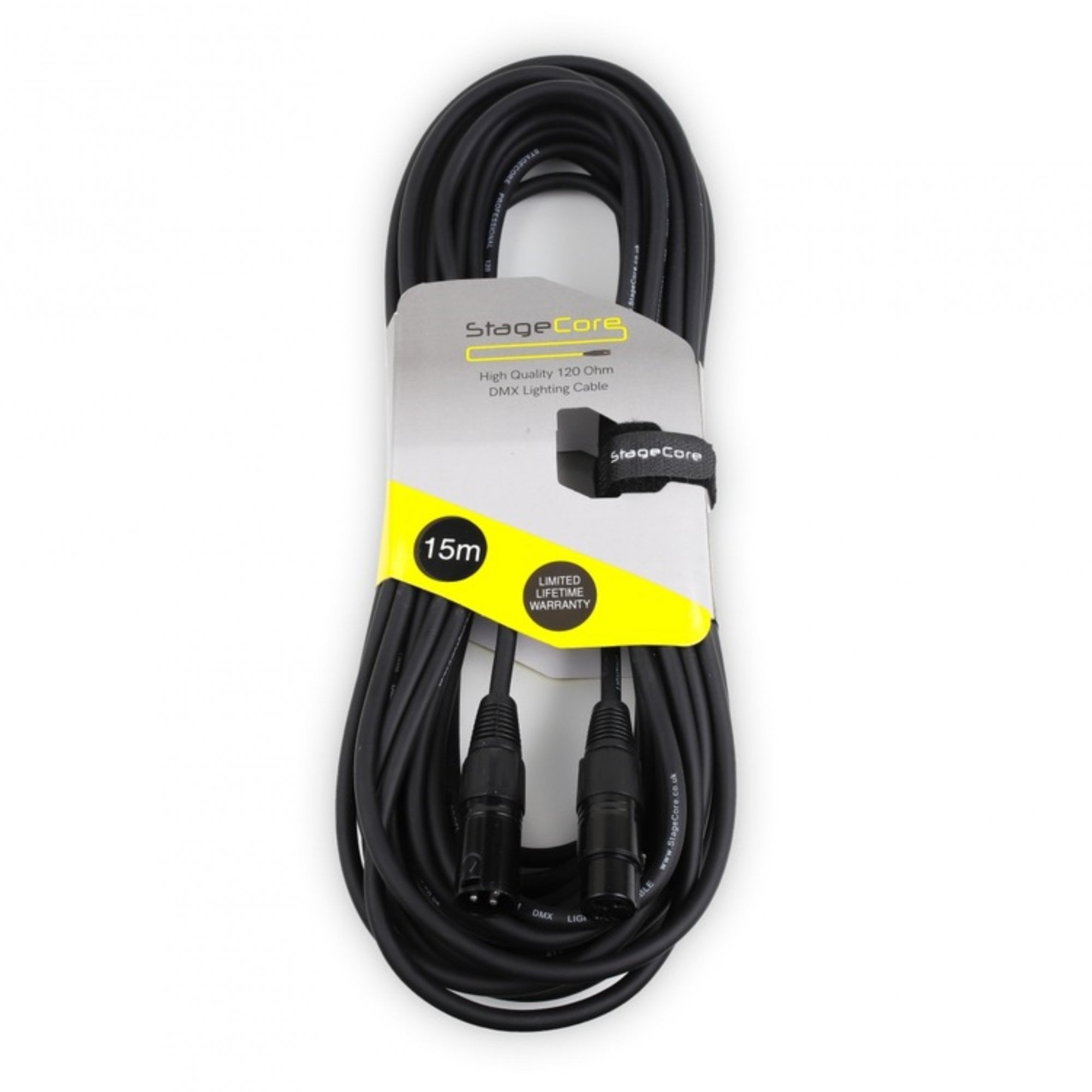 3 Pin XLR Male to Female 15m Pro Quality 120Ω True DMX Cable