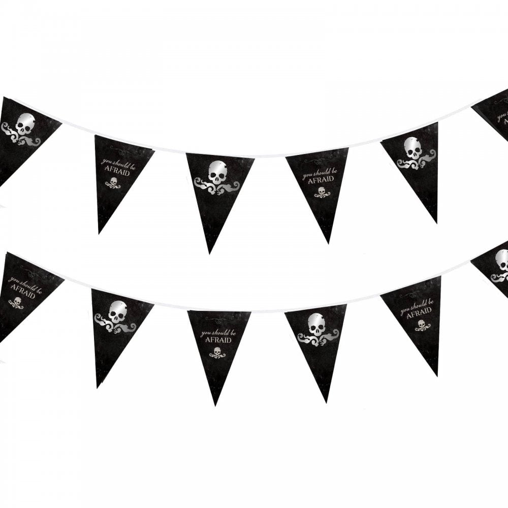 2 Packs Halloween Party 12 Flag Bunting Skulls