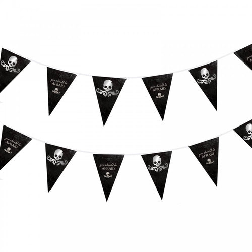 2 Packs Halloween Party 12 Flag Bunting Skulls