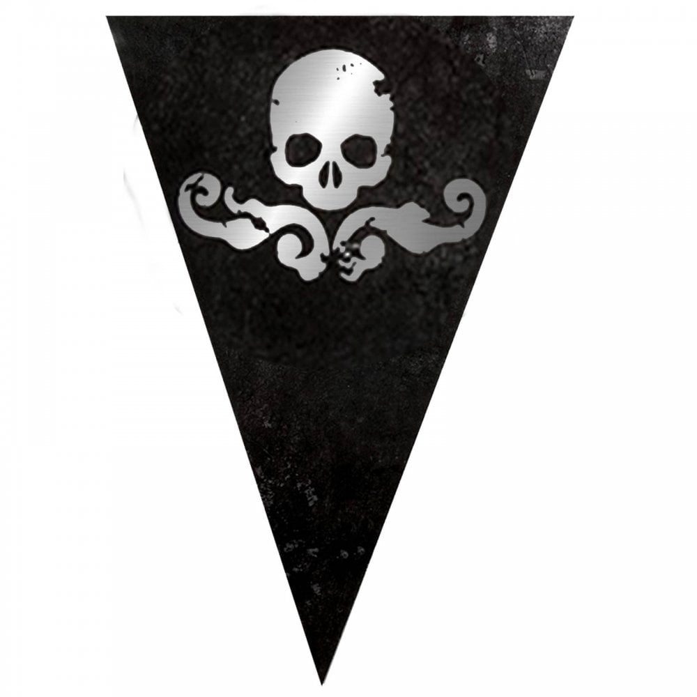 2 Packs Halloween Party 12 Flag Bunting Skulls