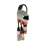 3 Pin 1x Female XLR - 2x Male XLR 0.3m Pro Quality Audio Adaptor Cable