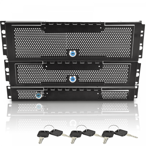19 Inch 1U 2U 3U Security Cover Rack Panels