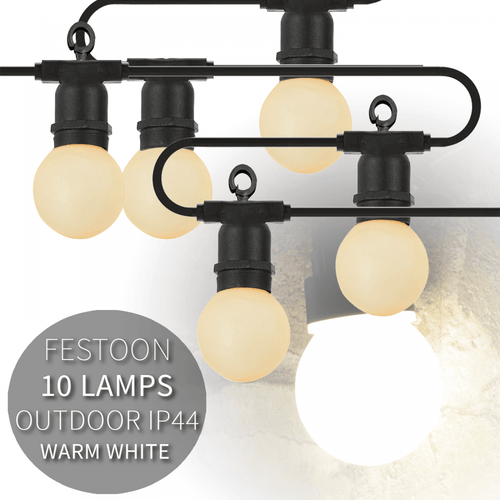 10 LED Golf Ball Festoon Lamps Garden String Lights