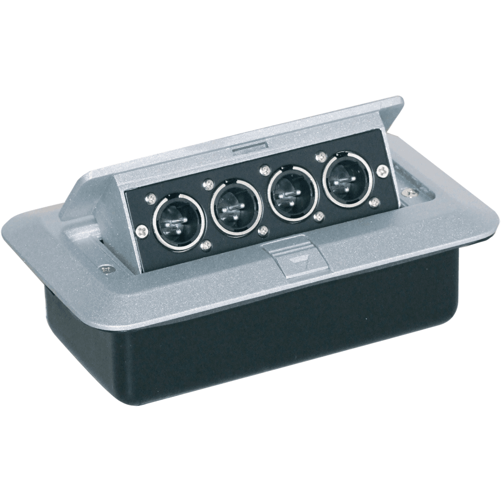 AV Pop Up Box Combination Plate Four XLR