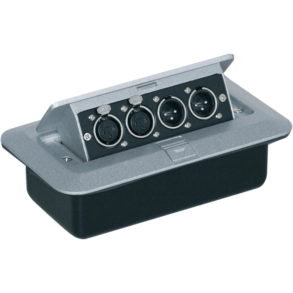 AV Pop Up Box Combination Plate Four XLRF XLRM