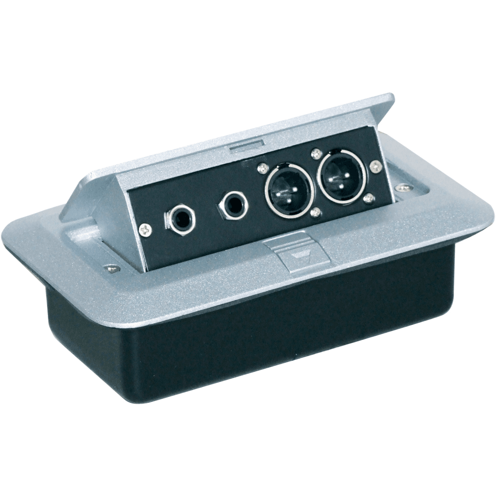 AV Pop Up Box Combination Plate 2 Jack 2 XLRM