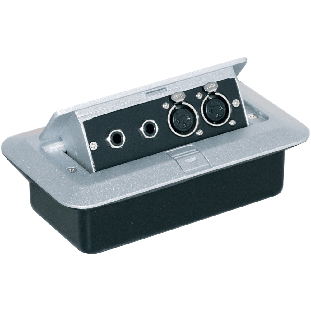 AV Pop Up Box Combination Plate 2 Jack 2 XLRF
