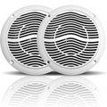 Pair Of E-audio 80w Round Ceiling Speakers 2 Way Moisture Resistant 8 Ohms