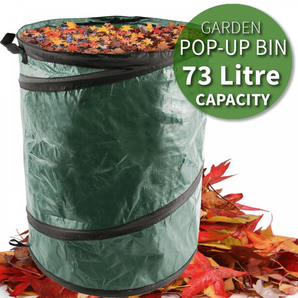 Garden Pop Up Bin Carry Handles & Tipping Strap Waste Refuse Grass Leaves