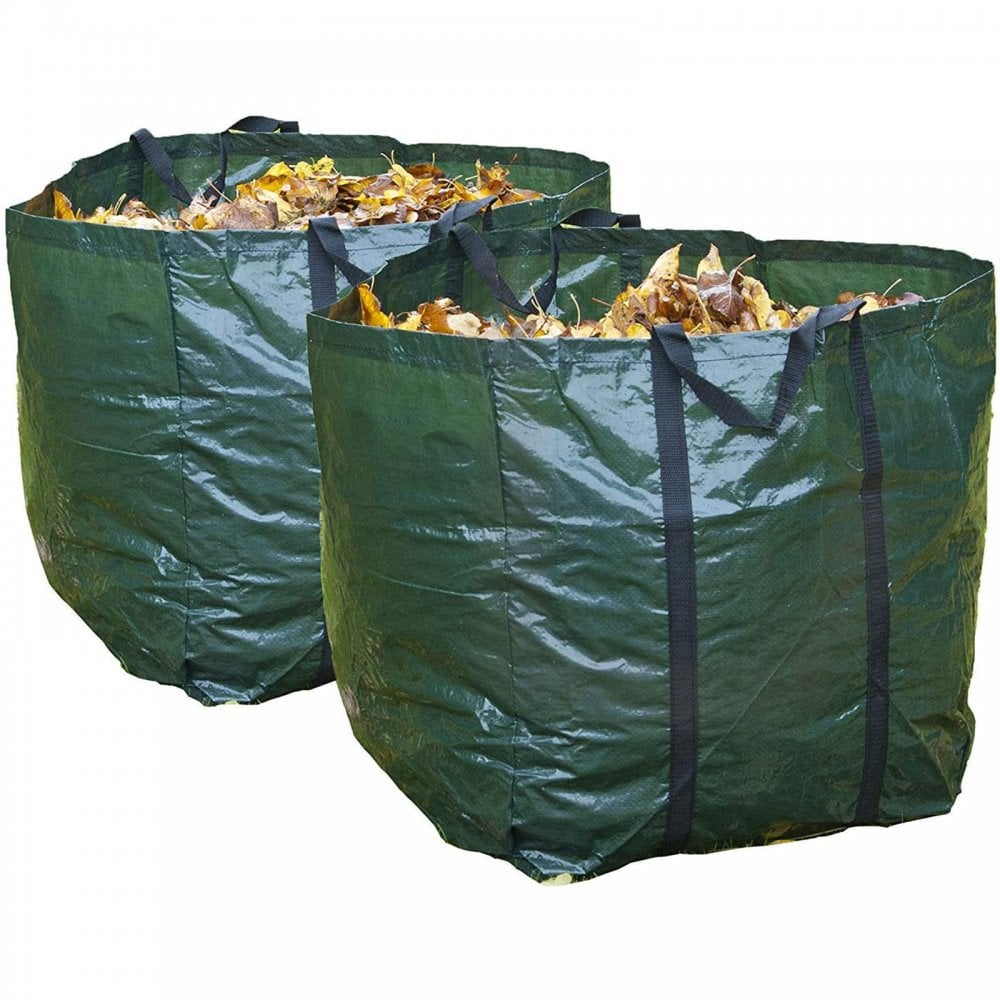 Pair of Large Garden Refuse Bag Green 1 Tonne Capacity