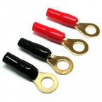 Black Red 8mm Cable 8.5mm Crimp Ring Set of 4